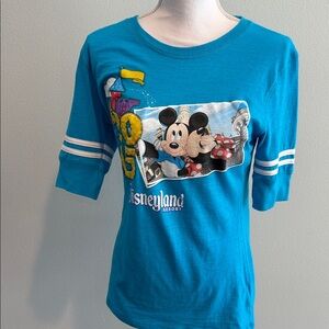 Disney Teal Mickey Mouse Short Sleeve Tee